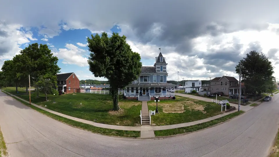 Kenova’s historic Pumpkin House and the surrounding neighborhood