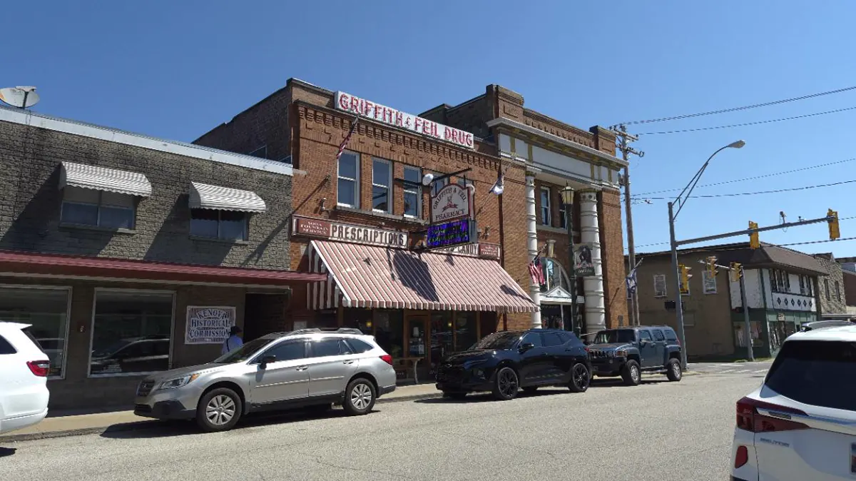 Griffith and Feil Drug Store and Soda Fountain in downtown Kenova